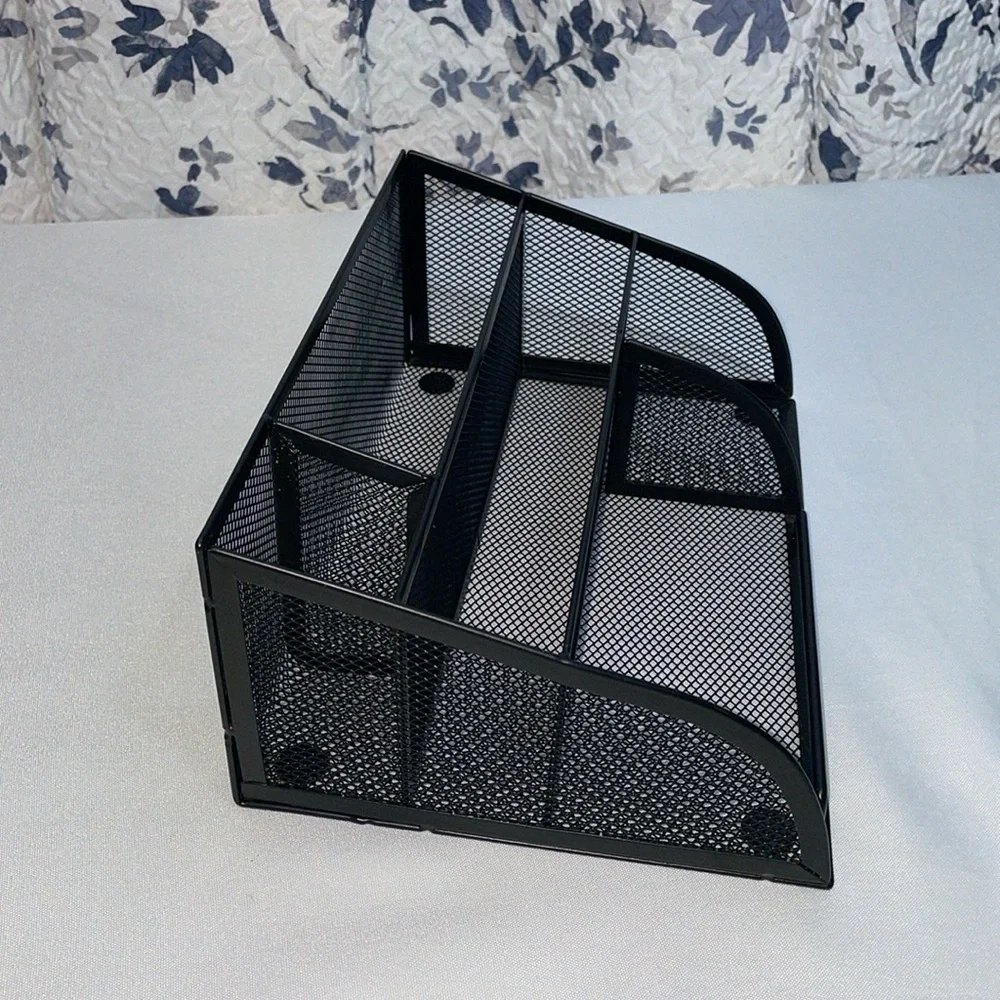 Black Mesh Desk Organizer